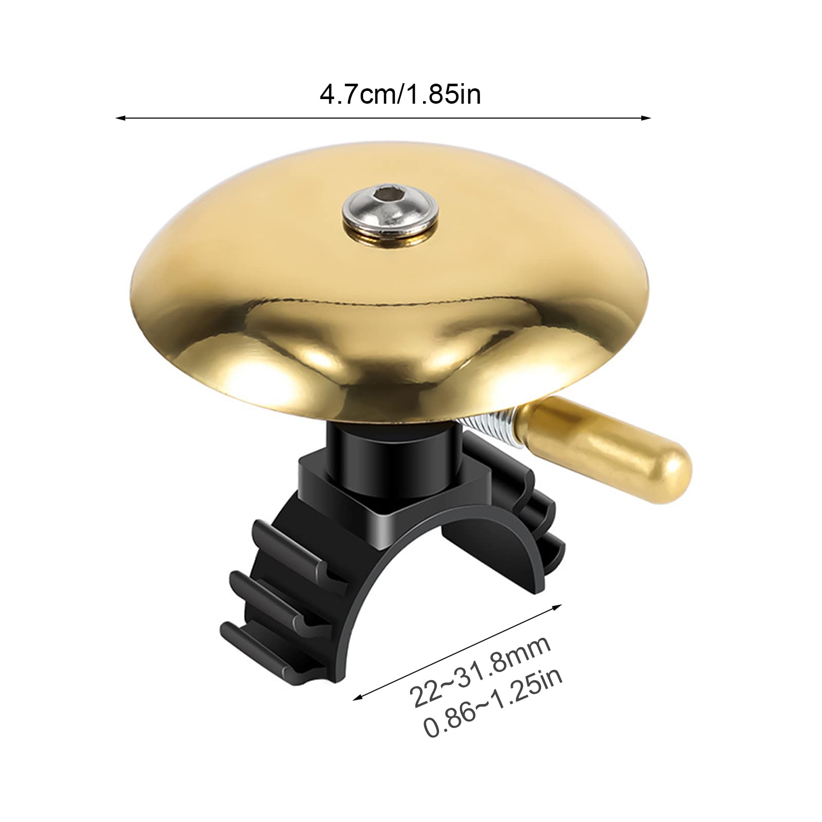 Sonnette De Vélo Classique – Métal, Son Clair Et Puissant – 21-22 Mm, Disponible En 7 Couleurs