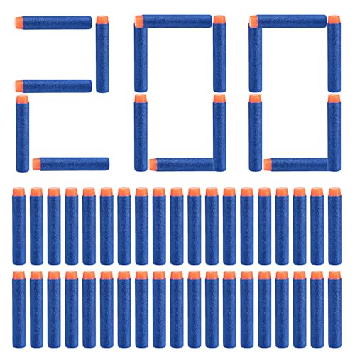 Balas Dardos 200 Piezas 7,2 cm Espuma Suave Dardos Recarga Bala Blasters, Proyectiles Munición de Espuma para Nerf N-Strike Elite Serie Niños Juguete Pistola