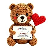 Gkmamrg Cadeau Fete des Peres | Ours en Tricot Positif – Fait Main...