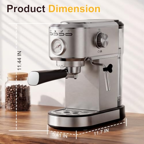 NEWBULIG Compact Expresso Coffee Machine 20Bar Espresso Machine, Steam Wand