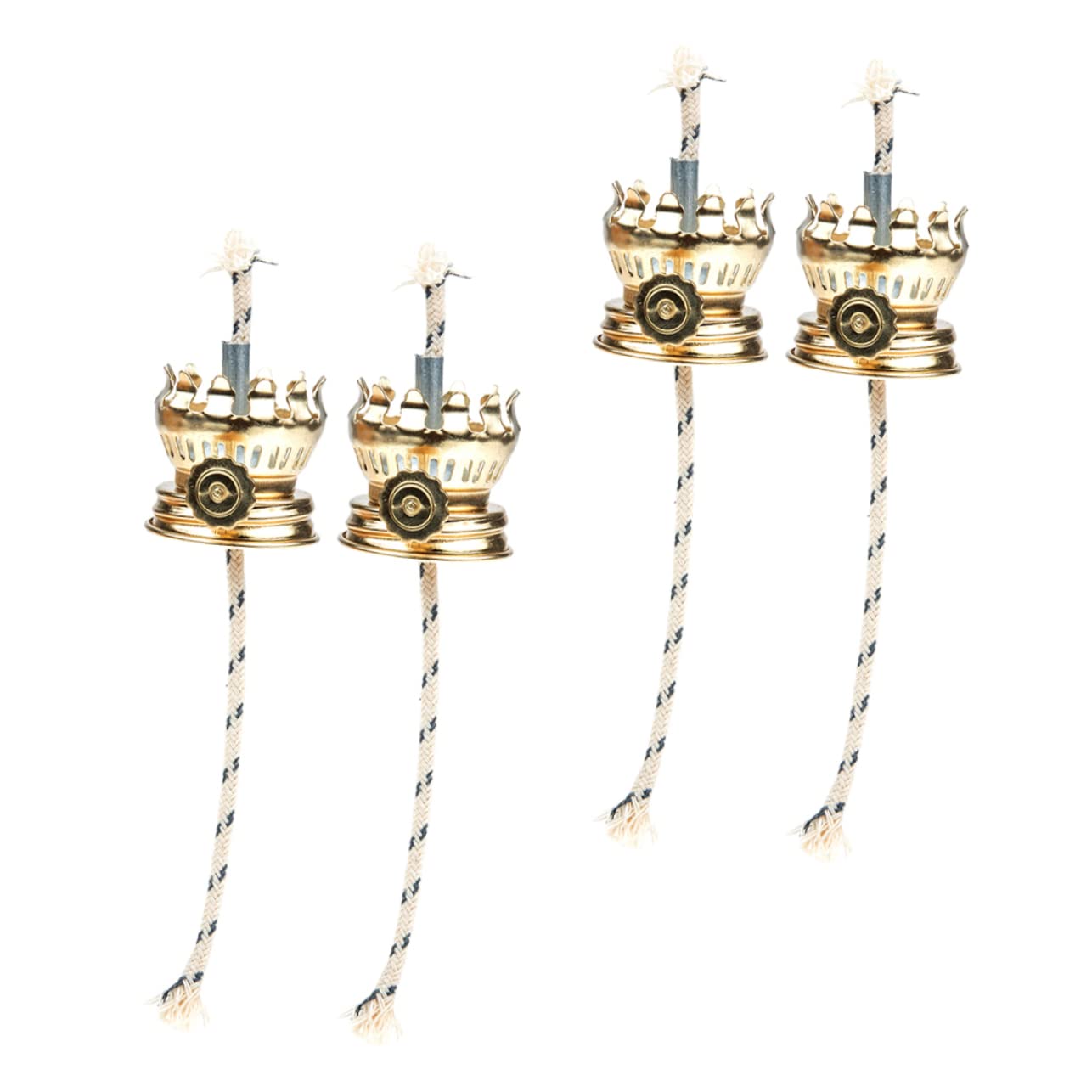 GAROZATION 16pcs Oil Lamp Wick Holder Replaceable Kerosene Lamp Parts for Home Decor and Lighting