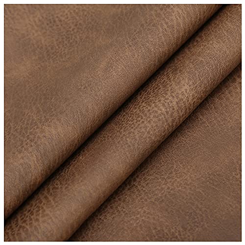 NIANTONG Tela de Tapicería de Polipiel Textura Vintage por Metro 138x100cm Tela de Imitación Cuero de Vinilo 1mm para Sofá, Silla, Muebles, Forro de Automóvil, Manualidades(Color:14)