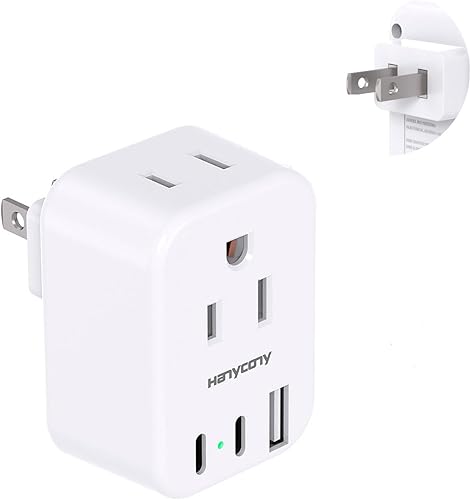 Miniatura 11 de HANYCONY Adaptador de enchufe de viaje europeo USB C, adaptador de enchufe internacional, adaptador de Estados Unidos a Europa, enchufe 2 tomas de