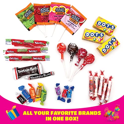 Party Candy Variety Pack - 10 Pounds Over 500 Pieces - Twizzlers, Jolly Rancher, Smarties, Tootsie, Dots, Individually Wrapped Fun Size Pinata Stuffers - Bulk Box #TOP1