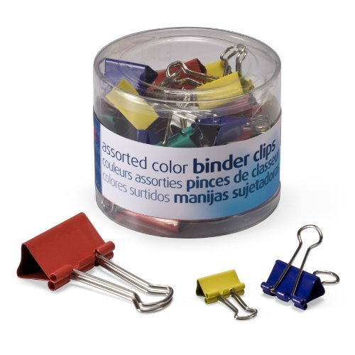 OfficemateOIC Binder Clips, Assorted Colors and Sizes, 30 Clips per Tub (31026) by Officemate International