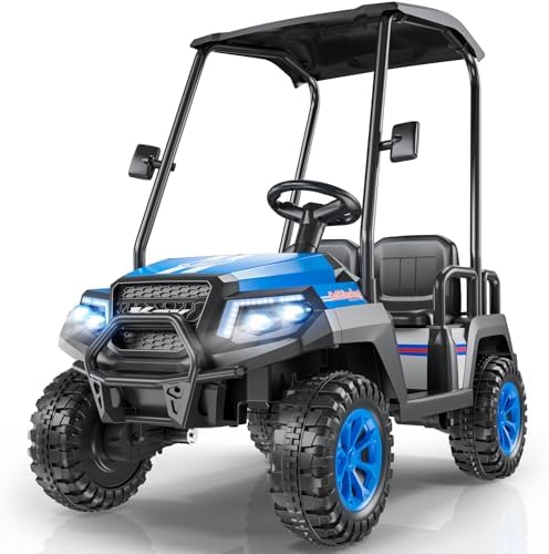 24V 4-Seater Kids' Golf Cart with Remote Control, 4WD Ride-On Car
