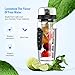 OMorc 32 OZ Sport Fruit Infuser Water Bottle, Flip Top Lid & Dual Anti-slip Grips, BPA Free Infuser Water Bottle, Free Recipes and A Cleaning Brush Gifts, Ideal for Your Office and Home
