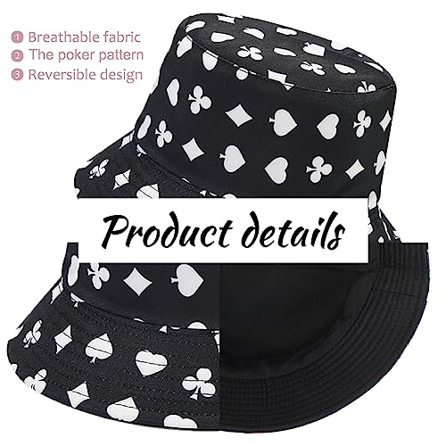 Image of Reversible Bucket Hat for Women Summer Travel Fisherman Cap, Girls Cute Double Side Wear Bucket Cap