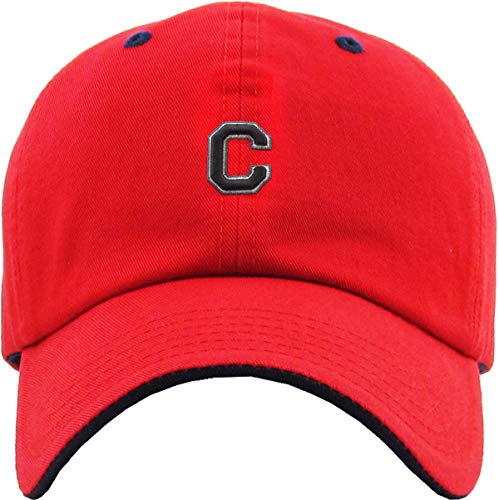 Image of A-Z Name Initial Alphabet Letter Baseball Cap for Teams Great Gift for Family Husband Wife Mom Dad Kids
