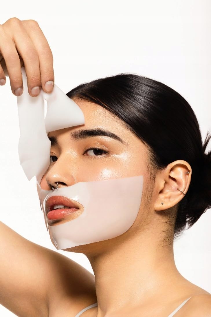 KIMOCO Glass Skin Zestaw 10 Masek Hydrożelowych w Płachcie Krem Aloes SPF50 | Kwas Hialuronowy i Kolagen, Efekt Glass Skin, Ekstrakt z Aloesu, 32 ml na Maskę, K-Beauty