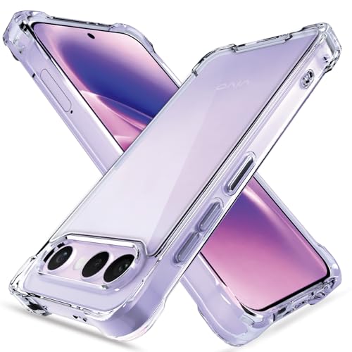 Image of Outlouders Back Cover for Vivo X300 FE 5G Clear Transparent PC + TPU Bumper Case with Raised Edges for Shockproof Protection (Transparent)