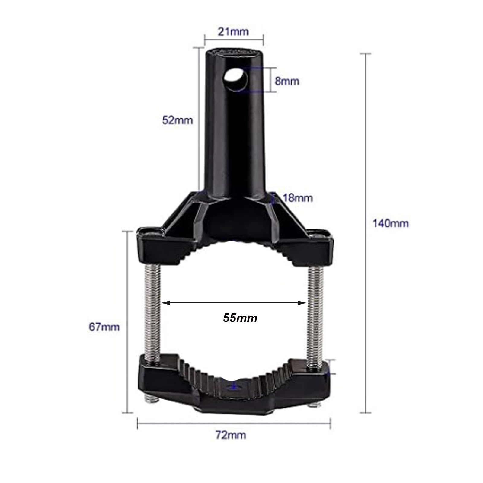 Biqing 2PCS Staffe Di Montaggio Faro Per Moto,Universale Luce a LED Staffa di Montaggio per Manubrio/Montaggio Fendinebbia off-Road Faretto Staffa per Forcella Supporto Fisso per Lampada(23-55MM)