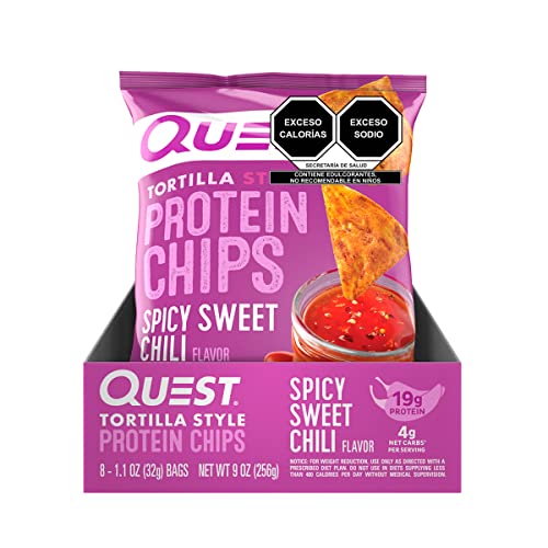 Proteínas, Quest Nutrition Tortilla Chips de Proteína sabor Salsa Roja - Caja con 8