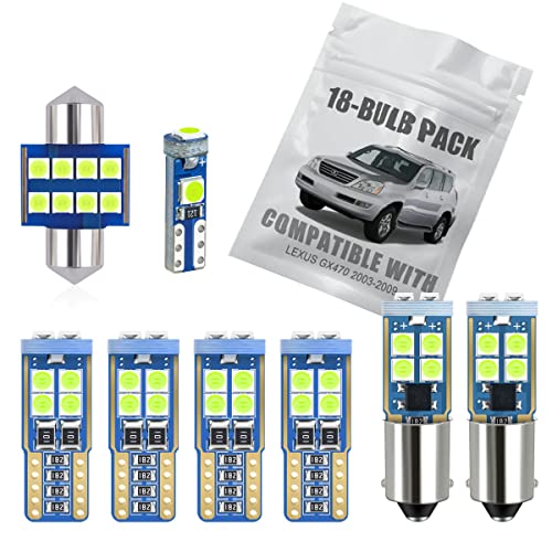 Kit LED interior azul hielo para Lexus GX470 18 piezas