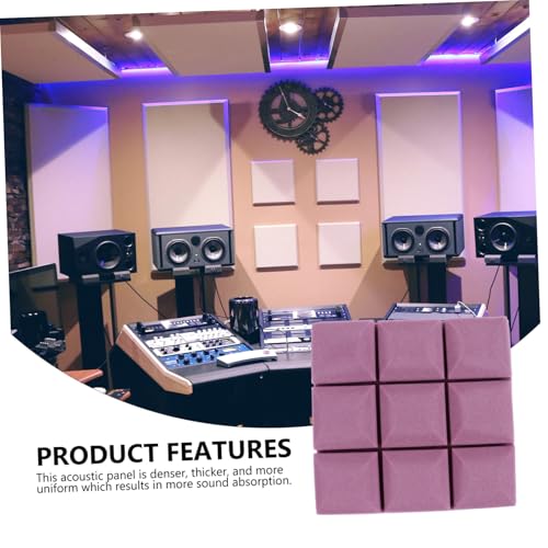 HEMOTON 12pcs Sound Absorbing Cotton Sound Insulation Pads Acoustic Wall Panels for Office Studio Home Theater miniatura 5