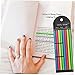 DIYEAH 6pcs Transparent Book Annotation Tabs Highlighter Strips for Taking Indexing for Students and Office Use Lightweight and Removable Memory Markers