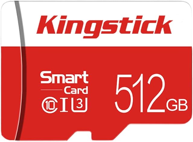 512GB Micro SD Card 512GB High Speed SD Memory Card Class 10 TF Card 512GB for Phone, Tablet and PC with SD Card Adapter