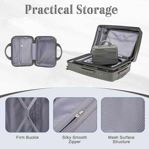 Image of Hardside 4 Luggage Sets, Lightweight Wave Suit Case with Spinner Wheels