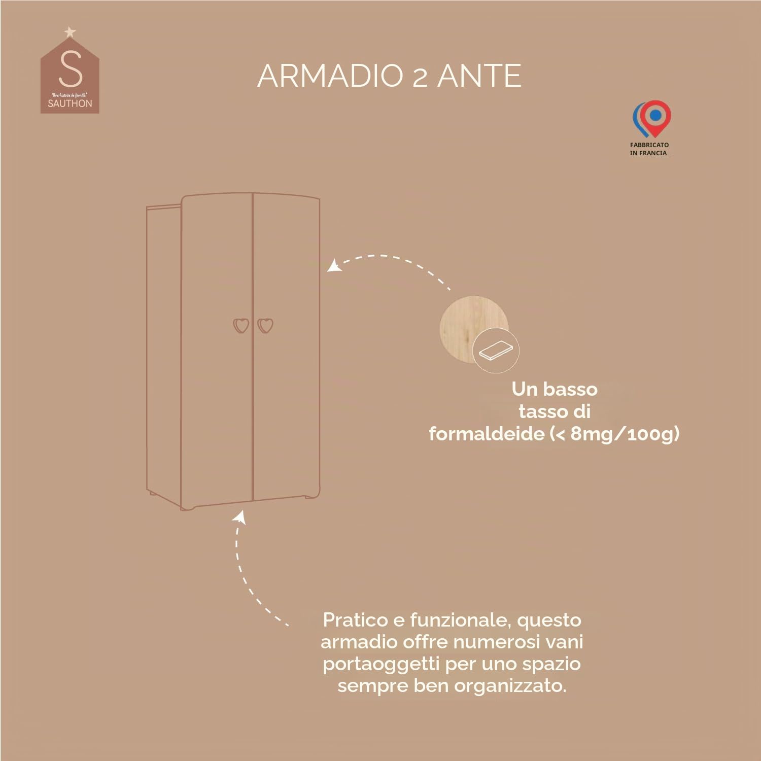 BABY PRICE Armadio bambino 2 ante