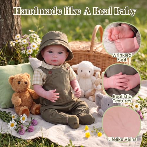 Muñeco bebé realista BABESIDE 20 pulgadas suave y posable miniatura 2