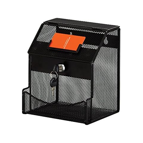 Safco Onyx Mesh Collection/Suggestion Box, Black Cover