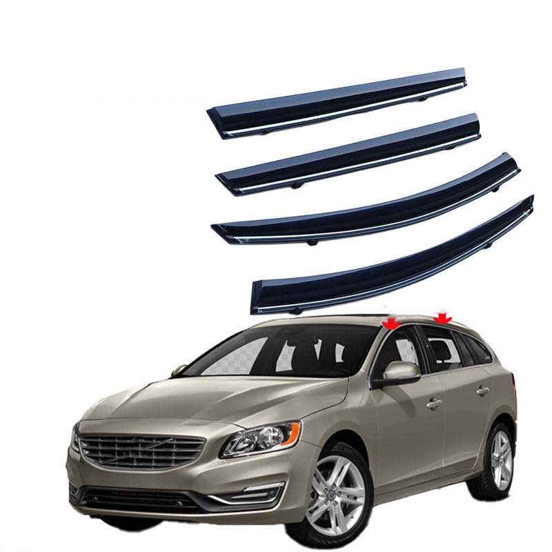 Déflecteurs d'air Volvo V60 Cross antibuée et protection pluie vitre latérale