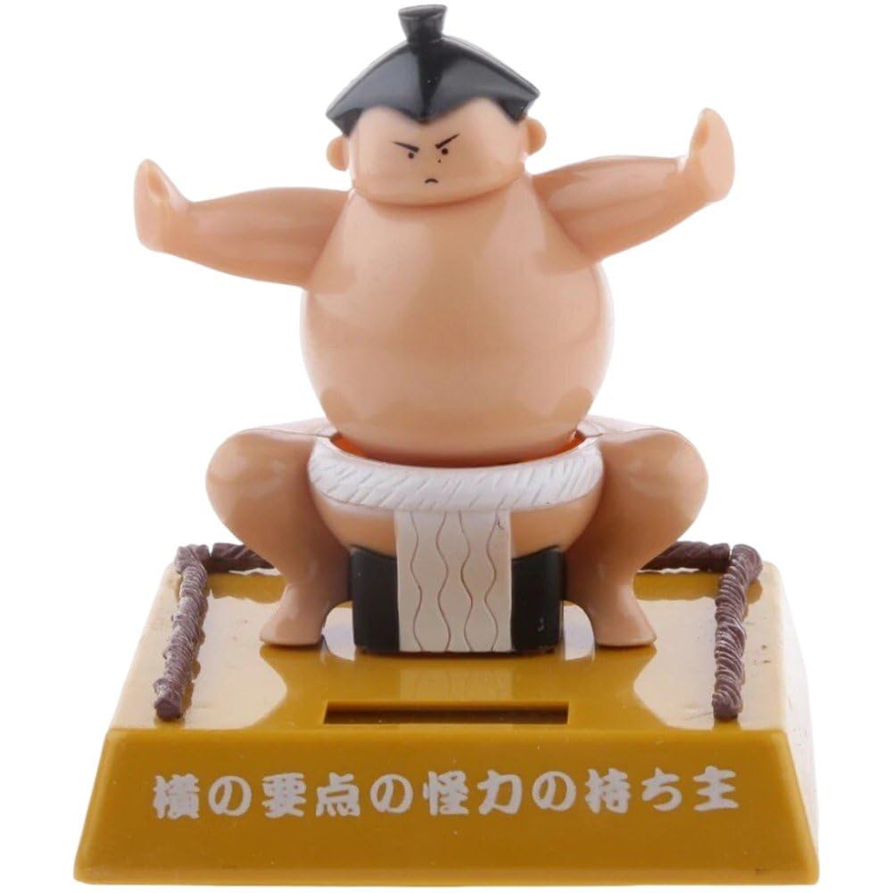 Luchador De Sumo Solar Con Cabeza Móvil – Figura Divertida Para Salpicadero Del Coche, Adorno De Escritorio Y Decoración Original Para El Hogar