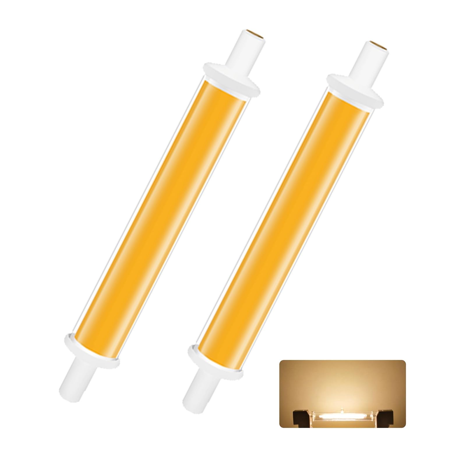 Bvcl Warm White 2700K R7s Led Lamps 118Mm Dimmable 7.7W Lamps Replacement For 90W Halogen Lamp Bulb 850Lm Flicker-Free 360° Ce/Tüv(,2Pcs)