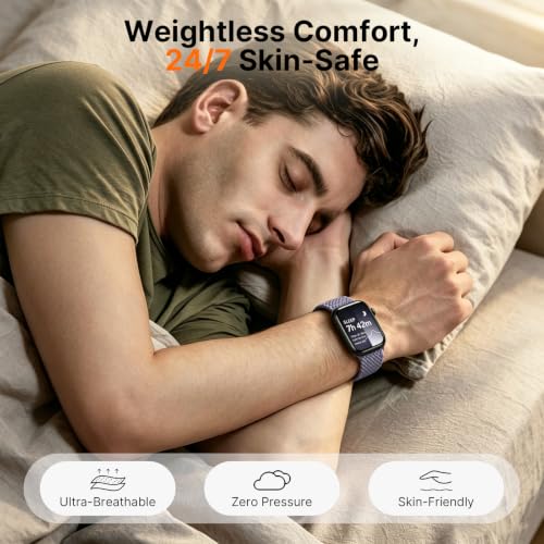 Image of Fullmosa 2 Pack Magnetic Braided Bands Compatible Apple Watch Strap 38mm 40mm 41mm 42mm 44mm 45mm 46mm 49mm Women Men,Soft Elastic Strap for iWatch Ultra3 /2 /1 SE3 /2 /1 Series 11 10 9 8 7 6 5 4 3 2 1