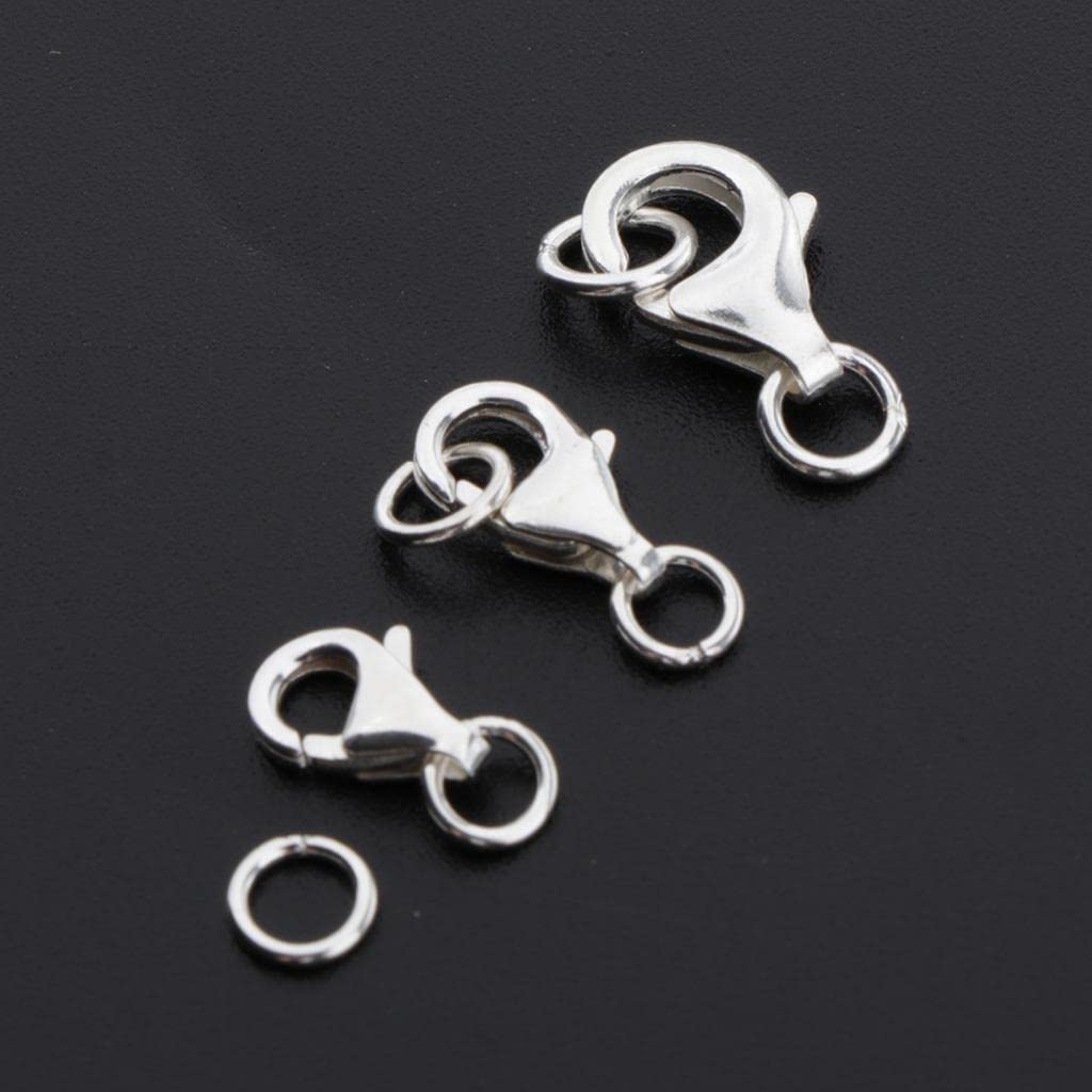 3 Set di Fermagli a Moschettone per Gioielli, Portachiavi Fai Da Te, Artigianato, 8,9 e 11 mm