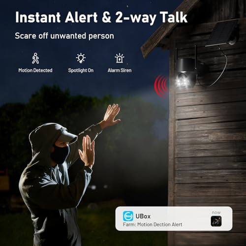 Image of SEHMUA No WiFi Security Camera, 4G LTE Cellular Security Cameras Outdoor Wireless, Built-in SIM Card, Solar Powered, 2K Color Night Vision, 360View, Instant APP Alerts, IP65