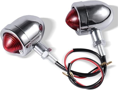 Miniatura 1 de TAKESH Motorcycle Turn Signal Universal Motorcycle Blinkers Chopper Cafe Racer Motorbike Turn Signal Lights Scooters Metal Indicator 12V Black