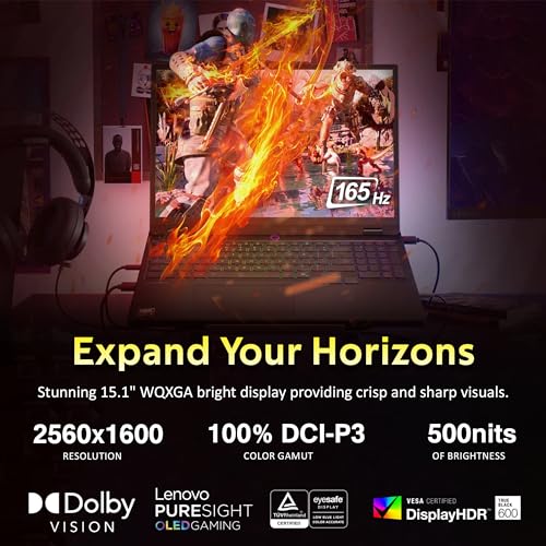 Image of Lenovo Legion 5 15.1 inch 165Hz WQXGA OLED Gaming Laptop, AMD Ryzen AI 7 350, NVIDIA GeForce RTX 5070 8GB, 64GB RAM, 3TB Storage(2TB SSD+1TB Docking Station Set), RGB Backlit Keyboard, Win 11 Pro, Black