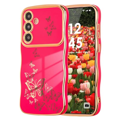 Coque mignonne pour Samsung S25 motif papillon idéal fille et femme