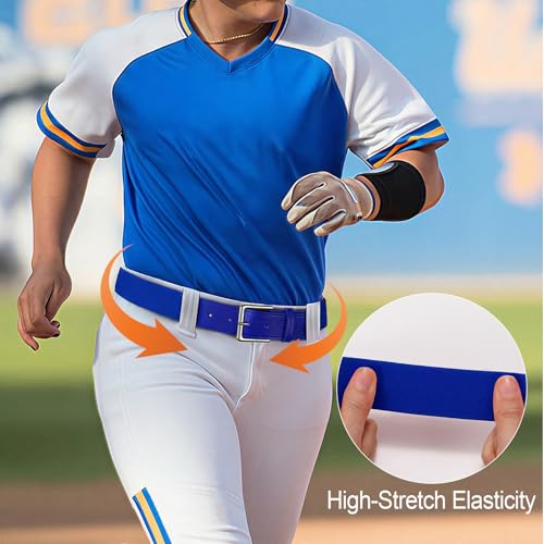 Image of XZQTIVE Baseball Socks and Belt Combo,Over the Knee Softball Socks and Belt,Knee High Football Socks for Kids Youth Adults