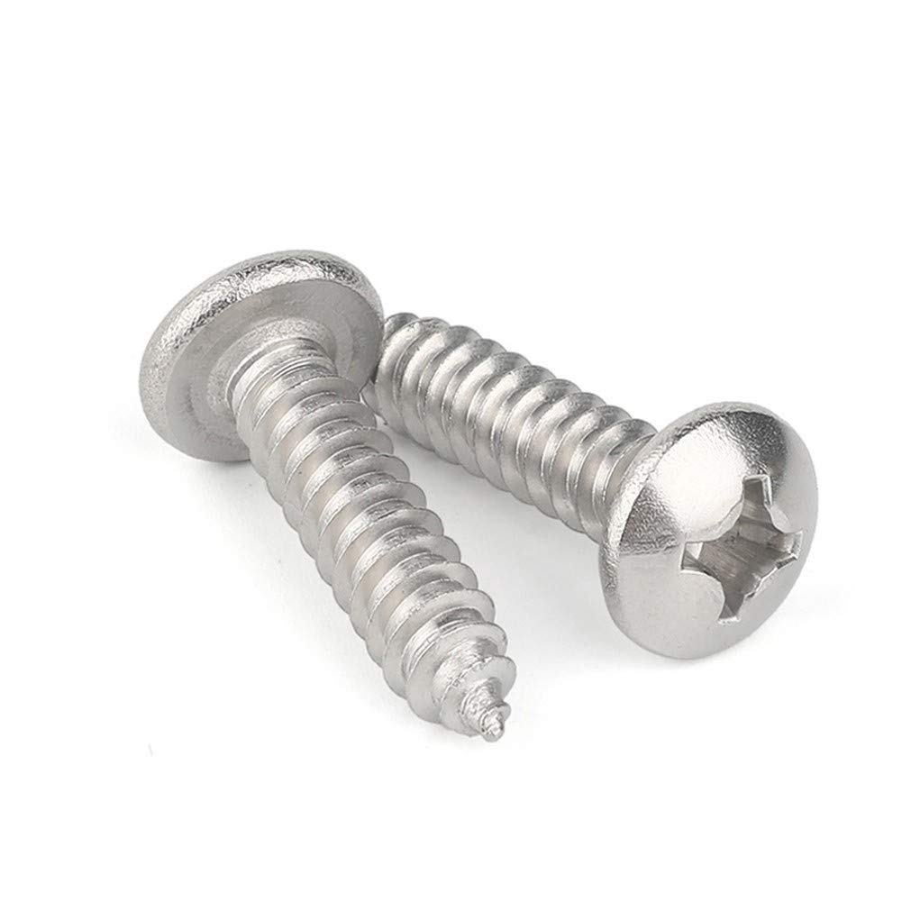 Set di viti autofilettanti, 50 mini viti autofilettanti per legno, M1 1,5, in acciaio inossidabile, a testa tonda, autofilettanti, (M1.2, 50 pezzi, 4 mm)