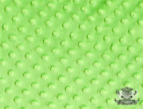 Minky Dimple Dot Blanket Fabric 60" Wide Sold by The Yard (Lime)