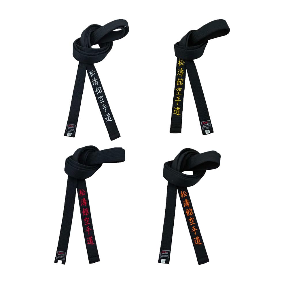 Cinturón negro karate Songtaokan bordado 4 cm artes marciales japonesas