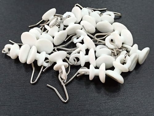 Image of Plastic Runner for C Channel /Curtain Track with Metallic Hooks (50)