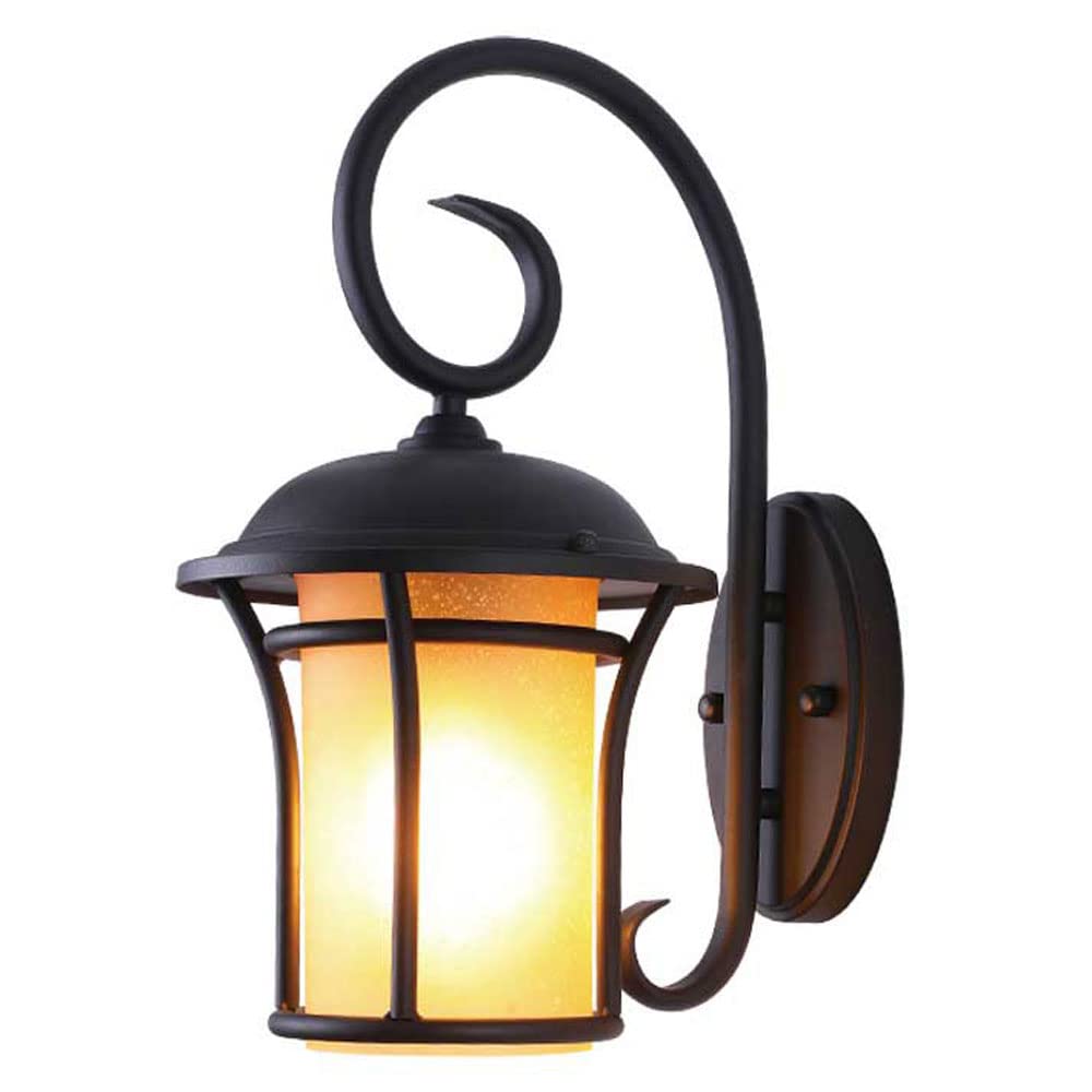 Kinkiet zewnętrzny, klosze szklane, zewnętrzna wodoodporna lampa ścienna, lampa wisząca w stylu vintage z gwintem E27, do domu, patio, ogrodu, balkonu, wózka, willi, kinkiet