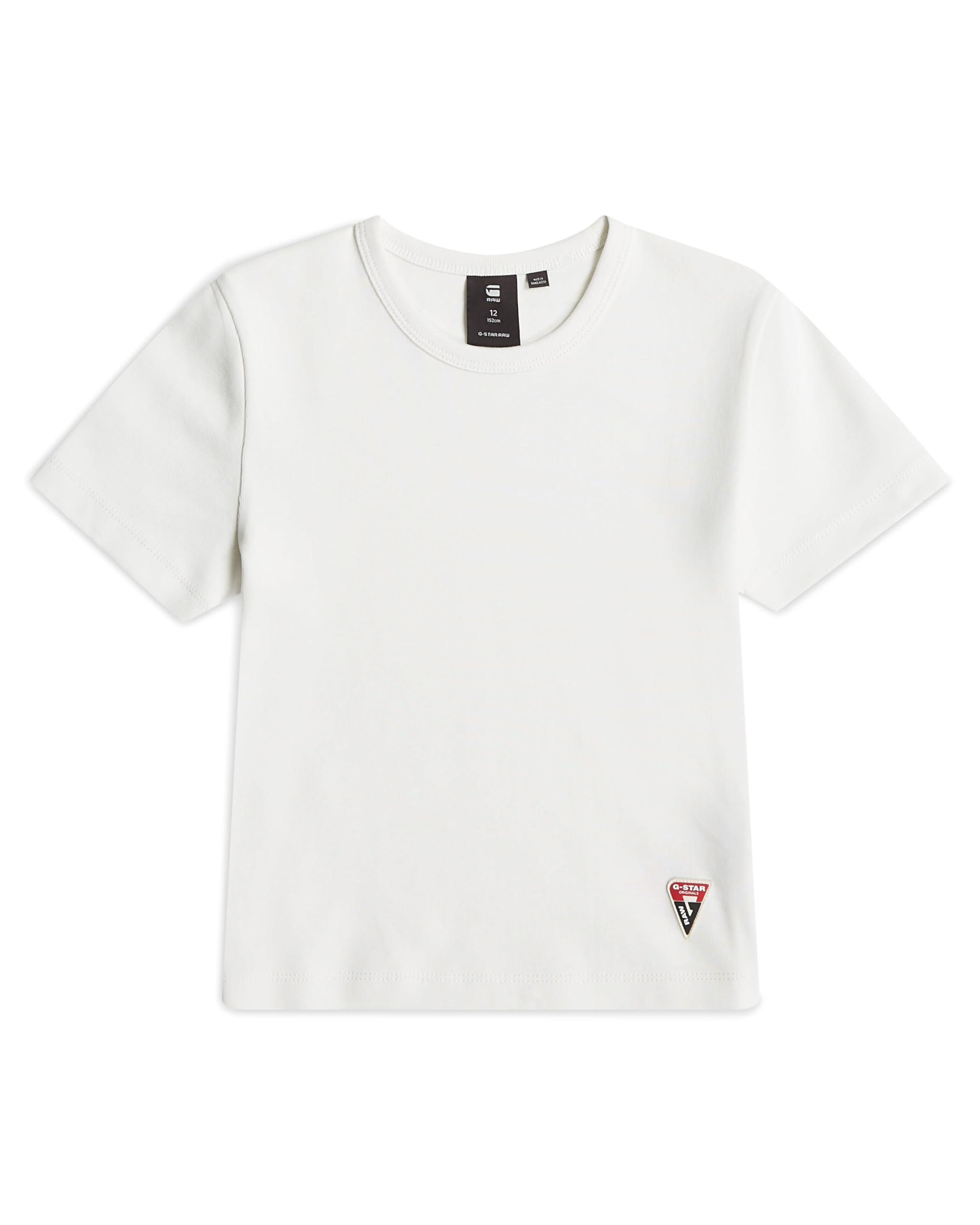 G-Star Girl's t-shirt ss slim crop, White (buff D25561-01-1358), 8
