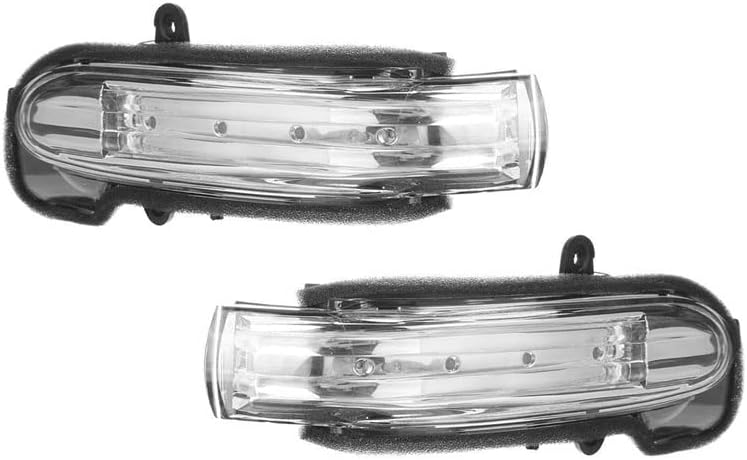 Car Rearview Mirror Turn Signal Indicator Side Light Lamp | 1 Pair (Left Right) Clear Lens Amber Light Compatible with Mercedes W203 4Door 2004-2007, A2038201521, A2038201621