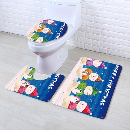 �o�X�}�b�g3�_�Z�b�g �u���[ �X�m�[�}�� ����~�� �o�X���[���p ����\ �J�[�y�b�g �������[�t�H�[�� ���O �g�C���W�J�o�[ U���^�}�b�g 50x80cm