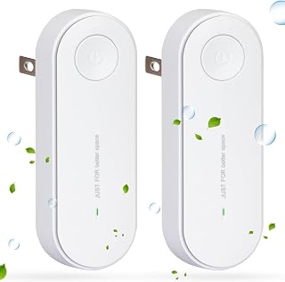 FYY Plug-in Negative Ion Air Purifier, 2 Pack Mini Portable Negative Ion Generator for Home, Bedrooms, Toilets, Living Room, Bathrooms, Closets, Pet Room White