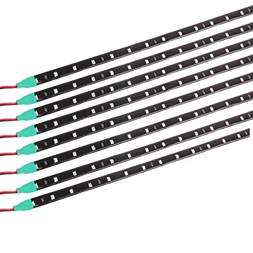 Yolu 8pcs 60cm LED Strip Lights Kits 30SMD 1210 LED Tape Light for Neon Underglow Underbody, High Intensity Undercar Strip Lighting, LED Rock Lights, Motorcycle LED Light Kit Strips