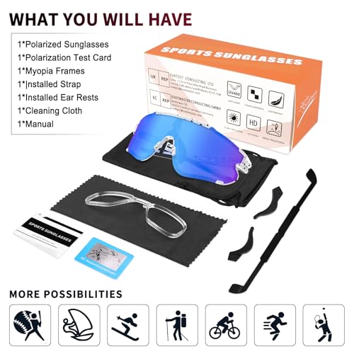 Lunettes de soleil de sport polarisées anti-éblouissement pour le sport outdoor
