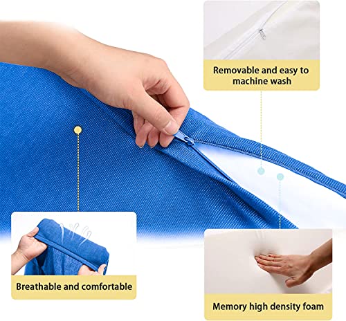 34in Bed Wedges & Body Positioners, 30 Degree Wedge Pillow for Side Sleeping/After Surgery, Triangle Foam Bed Wedge Pillow with Blue Machine Washable Cover, for Pregnancy, Back, Leg Pain Relief 4 34in Bed Wedges & Body Positioners, 30 Degree Wedge Pillow for Side Sleeping/After Surgery, Triangle Foam Bed Wedge Pillow with Blue Machine Washable Cover, for Pregnancy, Back, Leg Pain Relief - Image 5