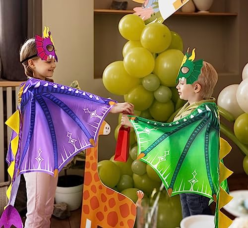 Disfraz de alas de dragón para niños D.Q.Z miniatura 4