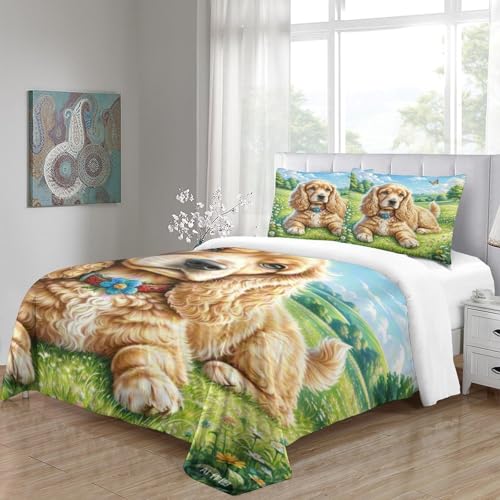 Parure de lit Cocker Spaniel américain pour décorer une chambre d'ado dynamique