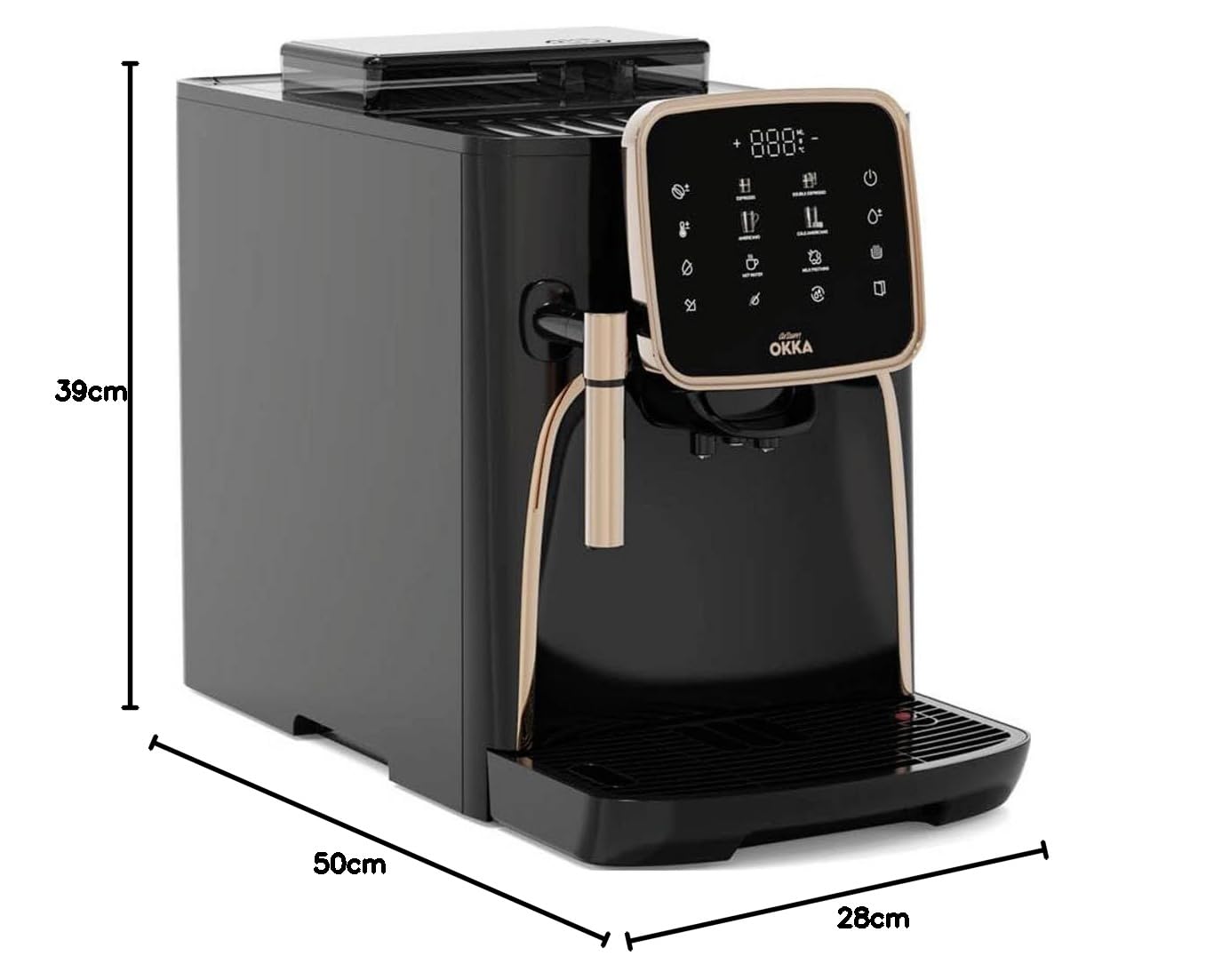 Arzum OK0030-0400 Macchina da caffè Bronze con Milchaufschäumdüse